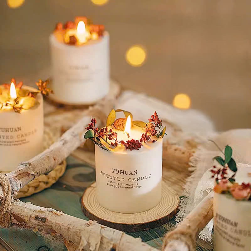 nến thơm hoa khô