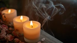 nến thơm khử mùi thuốc lá trong phòng khách hiện đại